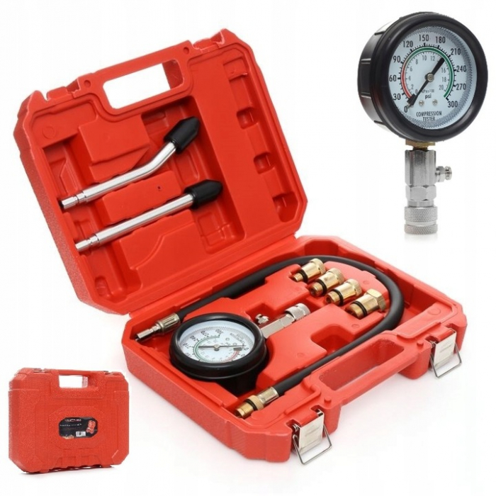 Kit tester presiune motoare benzina 0-20bar 8 piese (KD10522) [1]