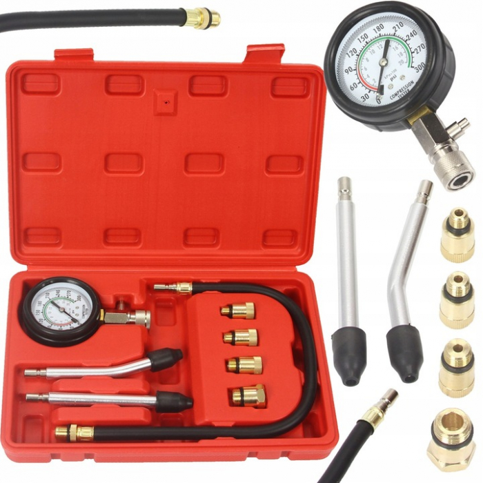 Kit tester presiune motoare benzina 0-20bar 8 piese (M57681) [1]