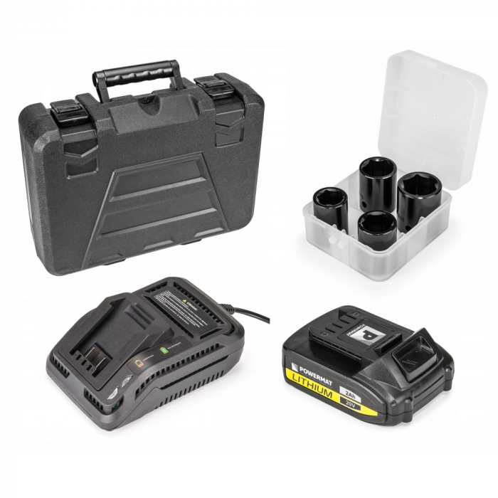 Pistol cheie cu impact acumulator 450NM 20V 2ah masina insurubat desfacut (PM0678) [5]