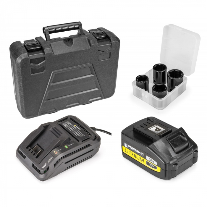 Pistol cheie cu impact acumulator 450NM 20V 3ah masina insurubat desfacut (PM0679) [8]