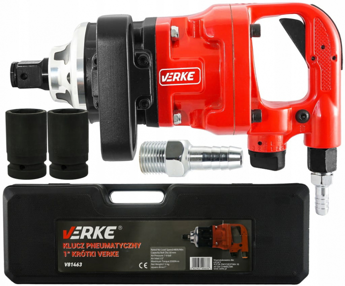 Pistol cheie pneumatica impact 3500Nm 1tol + tubulare 32  33mm camion, tir insurubat desfacut (V81463) [2]