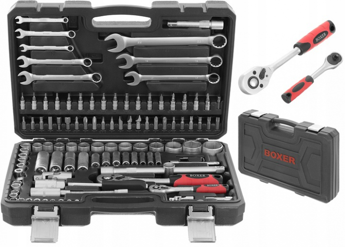 Trusa chei scule tubulare fixe combinate E torx capete surubelnita clichet 110 piese (BX-012S) [8]