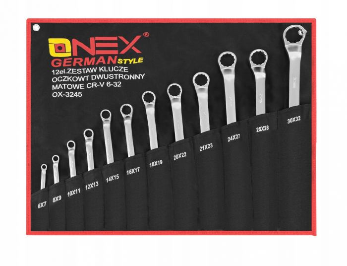 Set 12 chei inelare cu cot 6-32mm 12bucati piese Chrome-Vanadium Cr-V (OX-3245) [3]