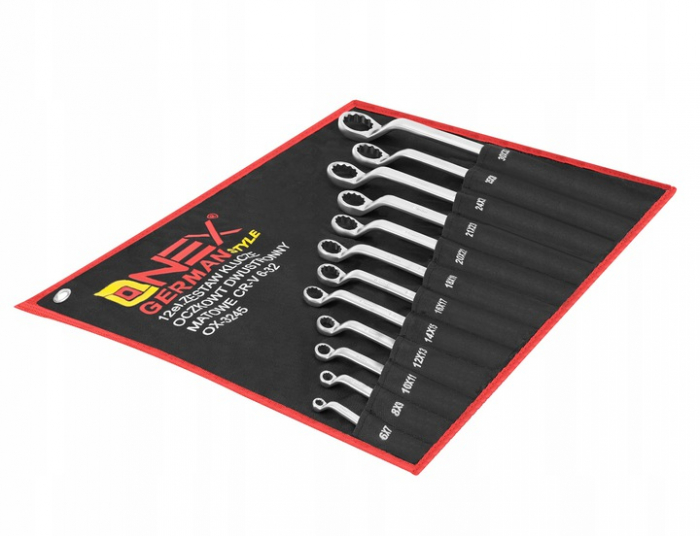 Set 12 chei inelare cu cot 6-32mm 12bucati piese Chrome-Vanadium Cr-V (OX-3245) [4]