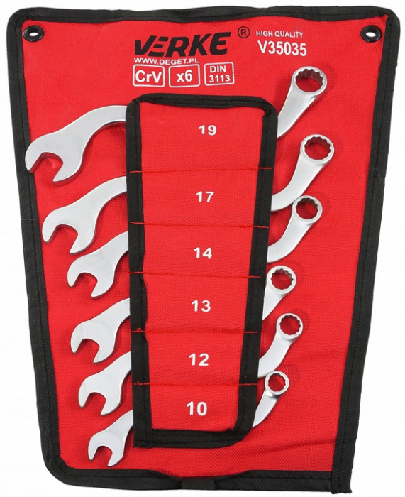 Set 6 chei combinate tip S 10-19mm 6bucati piese Chrome-Vanadium Cr-V (V35035) [4]