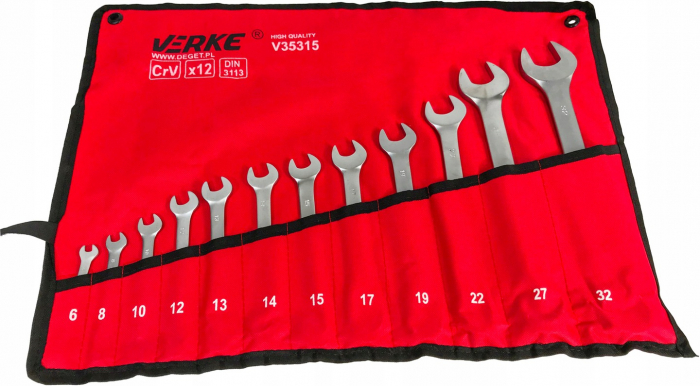Set 12 chei fixe combinate 6-32mm 12bucati piese Chrome-Vanadium Cr-V (V35315) [5]