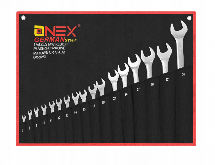 Set 17 chei fixe combinate 6-36mm 17bucati piese Chrome-Vanadium Cr-V (OX-3251) [4]