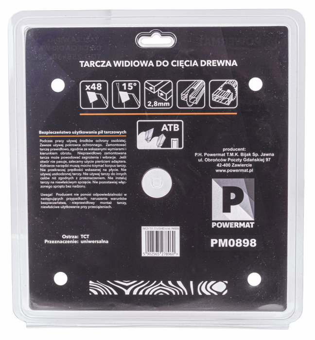 Lamă de ferăstrău din carbură pentru lemn 255x30 48z PM0898 (TDD-255x30x48) [6]