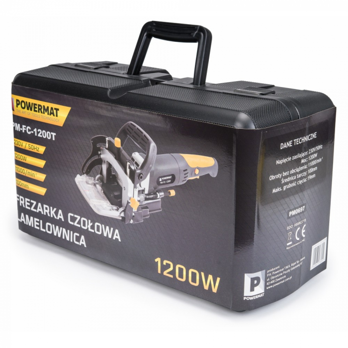 Masina aparat de frezat electrica pentru imbinari din lemn 1200W freza biscuiti dibluri plate (PM0697) [6]