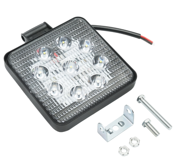 Lampa cu 9 LED-uri 10-60V 27W unghi radiere 30 de grade tip spot 107x107x49mm 6000K IP67 (DISNY93) [3]