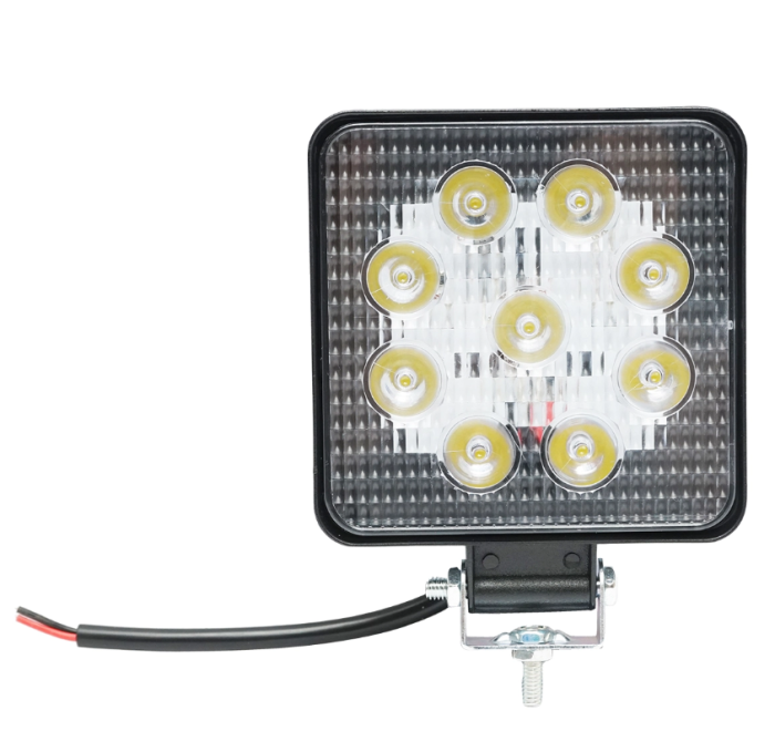 Lampa cu 9 LED-uri 10-60V 27W unghi radiere 30 de grade tip spot 107x107x49mm 6000K IP67 (DISNY93) [1]