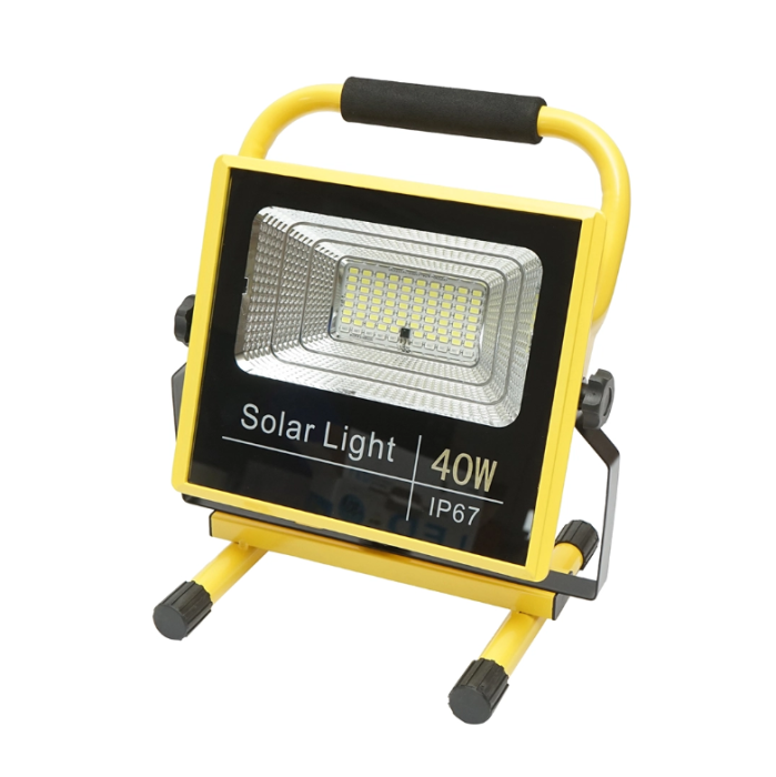 Lampa de lucru LED portabila 40W, 8000K cu telecomanda, 2 baterii LiFePO4 6000mAh si cadru stativ IP67 DISPG73 (BK79651) [1]