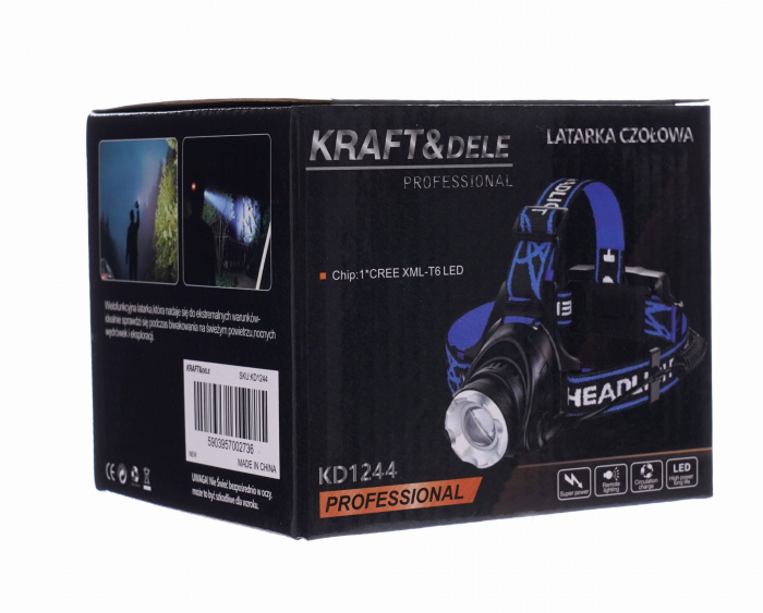 Lampa lanterna frontala profesionala x2000 zoom (KD1244) [12]