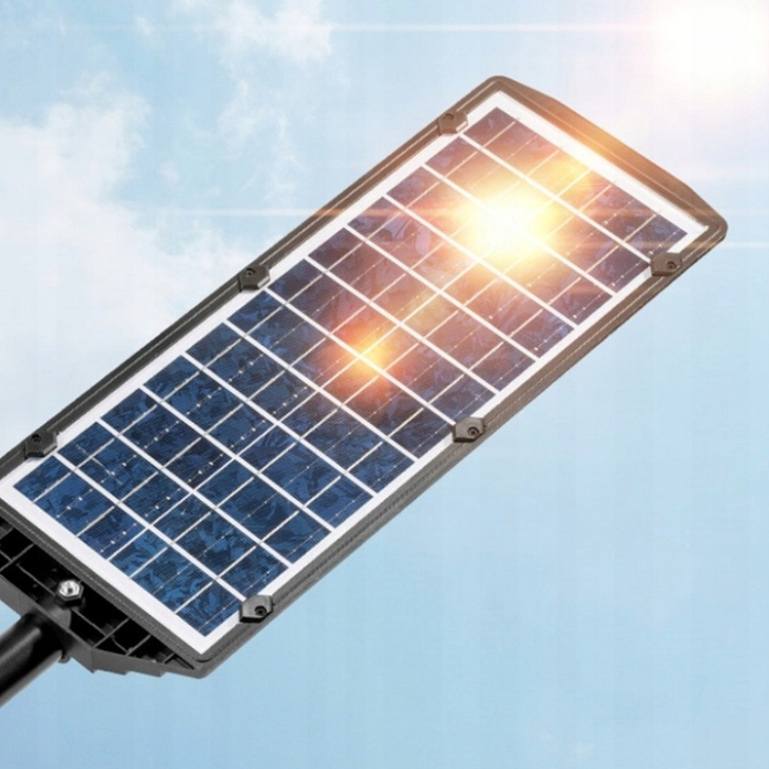 Lampa LED solara dubla exterior 800W senzor telecomanda baterie + suport (B5800) [14]