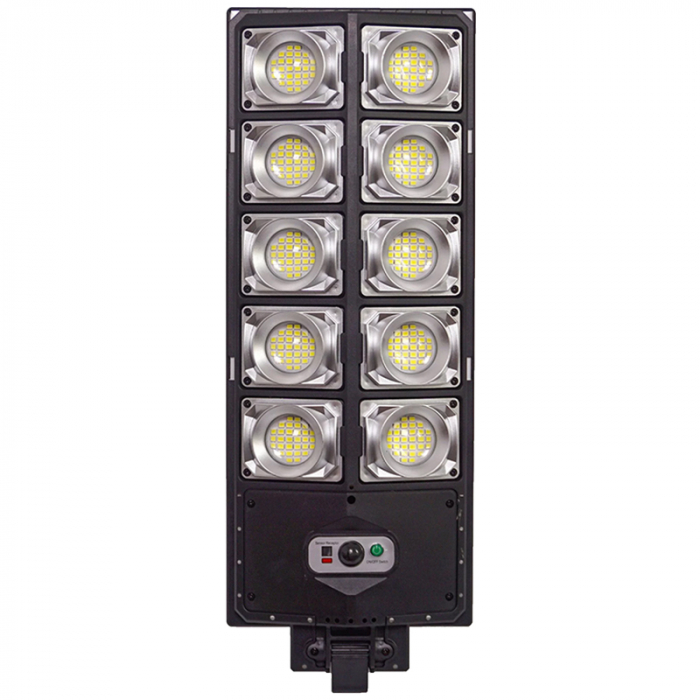 Lampa LED solara dubla exterior 800W senzor telecomanda baterie + suport (B5800) [10]