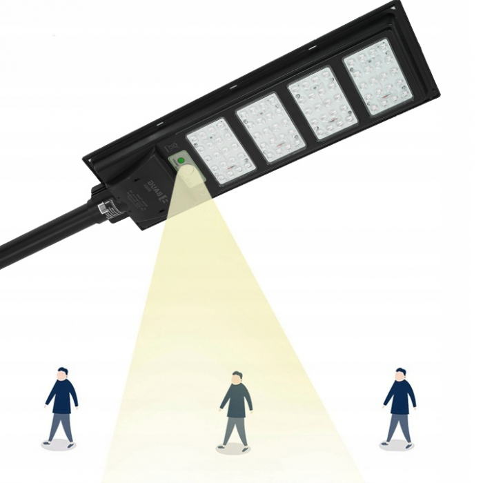 Lampa LED solara exterior 1200W cu senzor telecomanda baterie 8Ah + suport (B5804) [8]