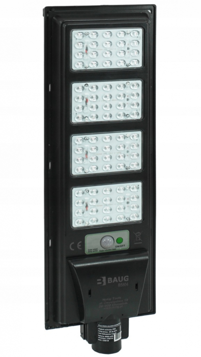 Lampa LED solara exterior 1200W cu senzor telecomanda baterie 8Ah + suport (B5804) [4]