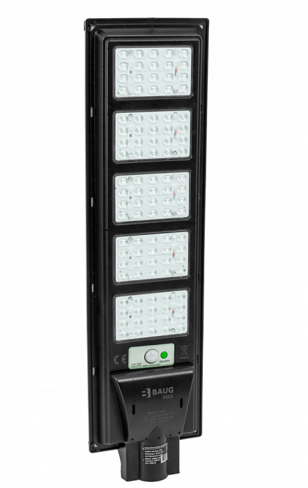 Lampa LED solara exterior 1800W cu senzor telecomanda baterie 10Ah + suport (B5805) [6]