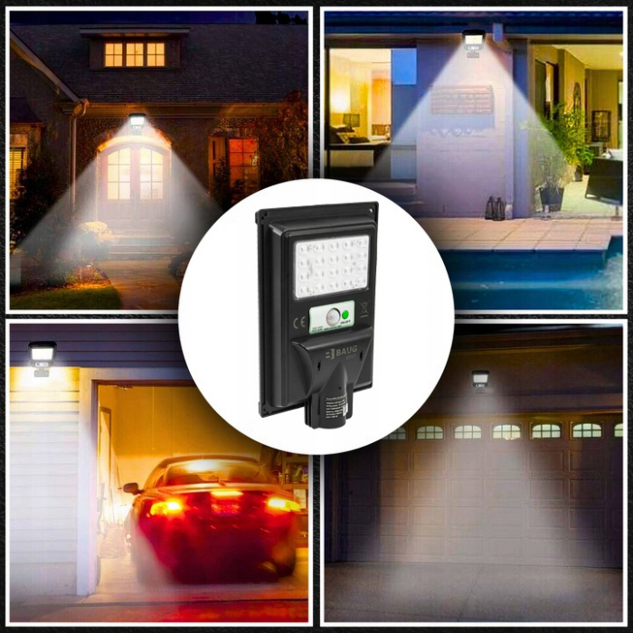 Lampa LED solara exterior 200W cu senzor telecomanda baterie 4Ah + suport (B5801) [2]
