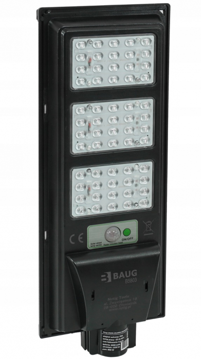 Lampa LED solara exterior 800W cu senzor telecomanda baterie 6Ah + suport (B5803) [17]