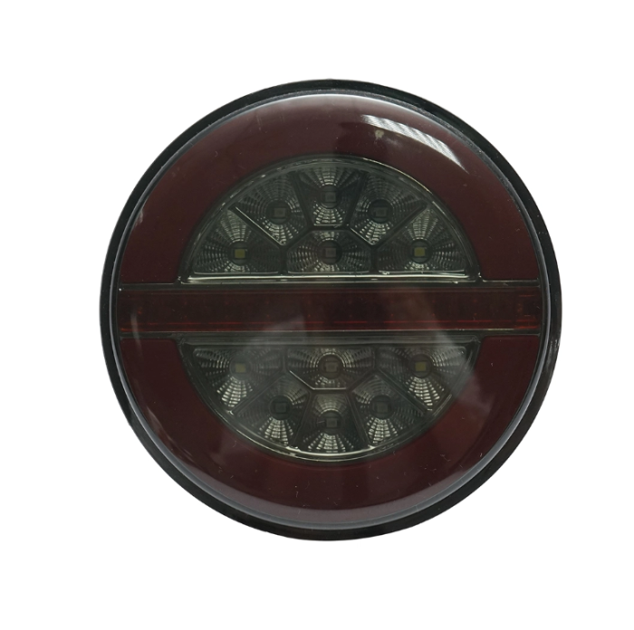 Lampa stop spate rotunda LED NEON fumuriu 12-24V cu 4 functii 140x35mm DISRF05 (BK79682) [1]