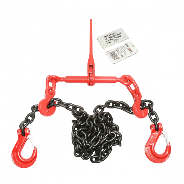 Lant ancorare utilaje grele dispozitiv tensionare pe clichet 10T lungime lant 4m 13mm DISFW06 (BK92734) [3]