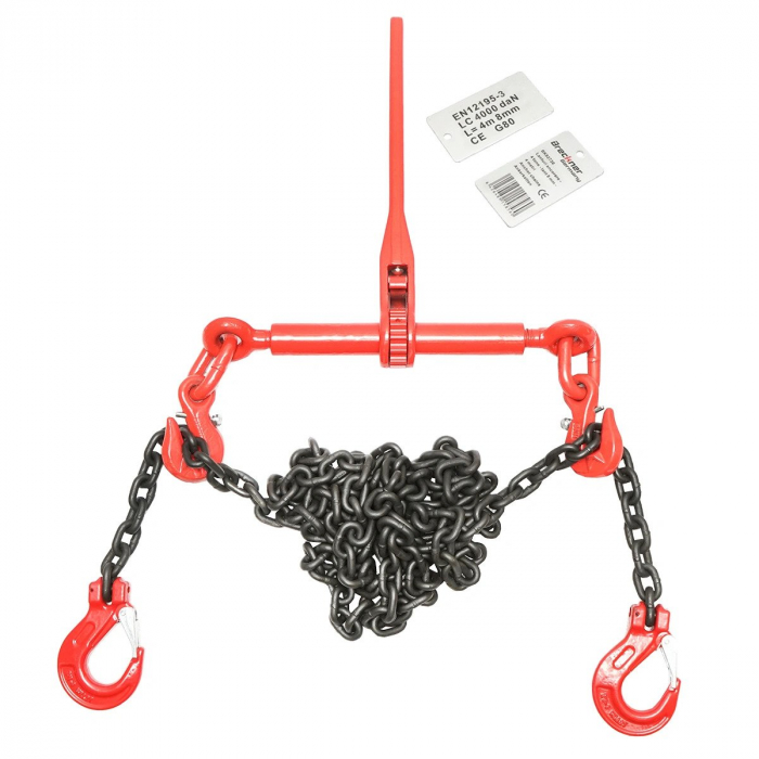 Lant ancorare utilaje grele dispozitiv tensionare pe clichet 4T lungime lant 4m 8mm DISFW02 (BK92730) [3]