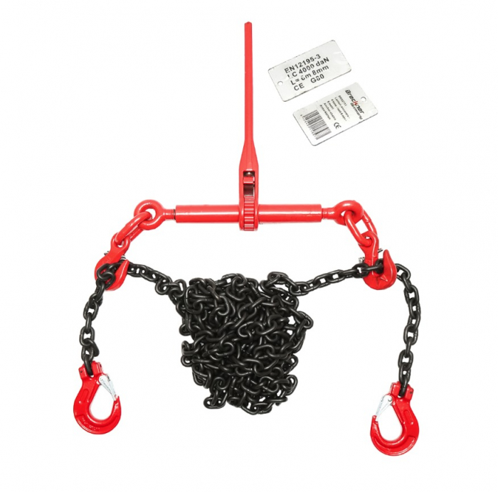 Lant ancorare utilaje grele dispozitiv tensionare pe clichet 4T lungime lant 6m 8mm DISFW03 (BK92731) [1]