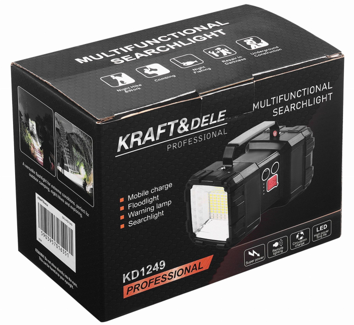 Lanterna LED reincarcabil USB-C Powerbank (KD1249) [15]