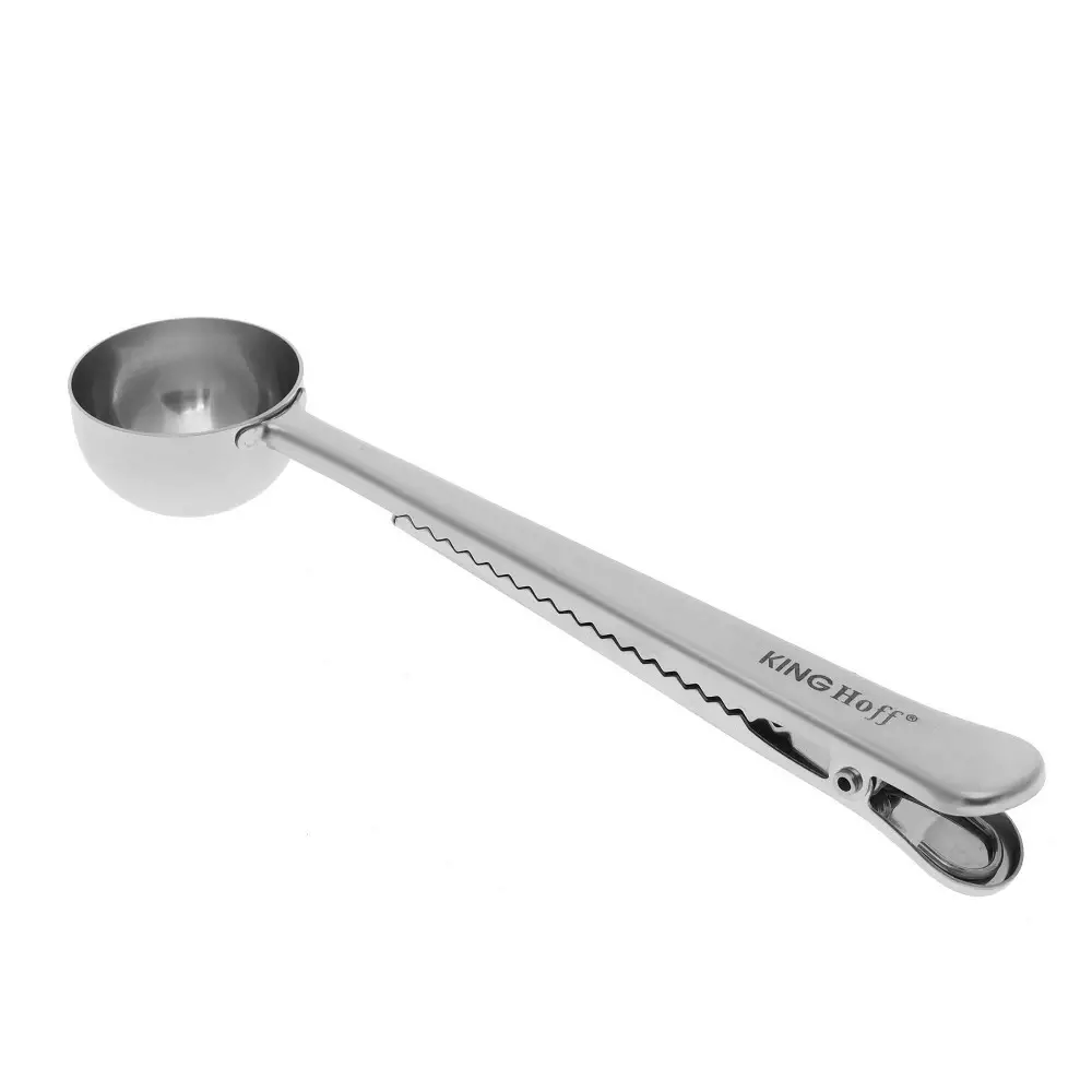 Lingura dozatoare pentru cafea cu clips inchidere punga otel inoxidabil (KH-1274) [3]
