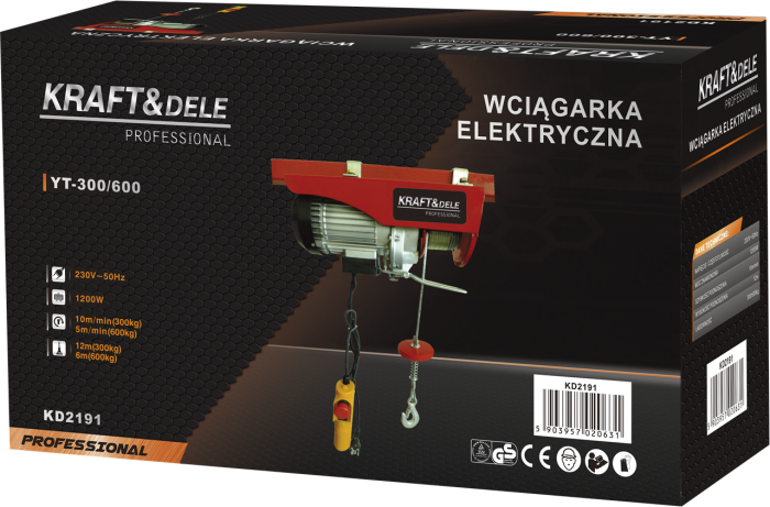 Macara electrica cu sufa 300-600kg 1200W electropalan (KD2191) [9]