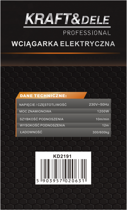 Macara electrica cu sufa 300-600kg 1200W electropalan (KD2191) [10]
