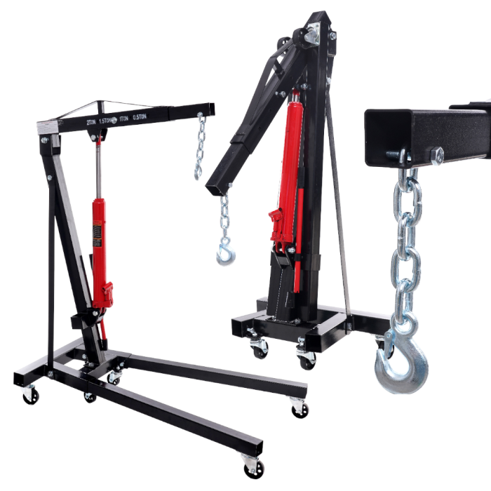 Macara girafa hidraulica 2T + Suport traversa echilibrare ridicare motor macara 900kg (KD333+KD321) [3]