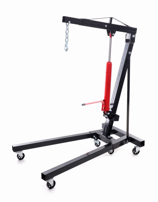 Macara girafa hidraulica 2T + Suport traversa echilibrare ridicare motor macara 900kg (KD333+KD321) [2]