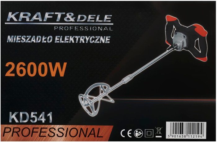 Malaxor, mixer 2600W, masina amestecat, amestecator mortar vopsea (KD541) [15]