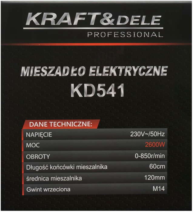 Malaxor, mixer 2600W, masina amestecat, amestecator mortar vopsea (KD541) [18]