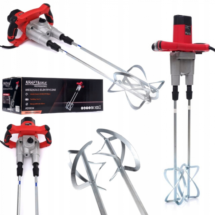 Malaxor mixer 2800W dublu masina amestecat mortar vopsea 2 paleti (KD3034) [1]