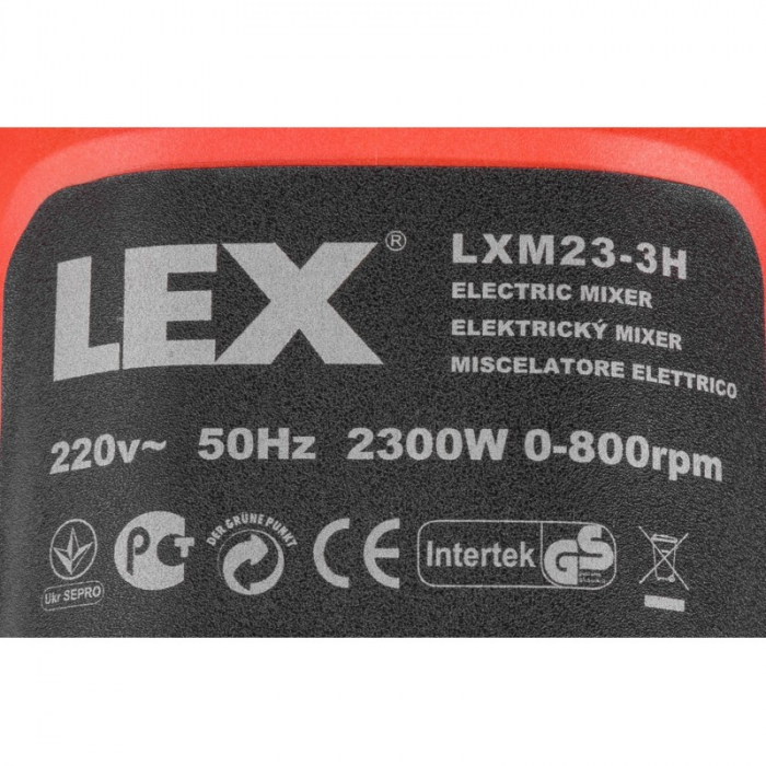 Malaxor mixer cu 3 palete 2300W, masina amestecat, amestecator mortar, vopsea (LXM23-3H) [14]