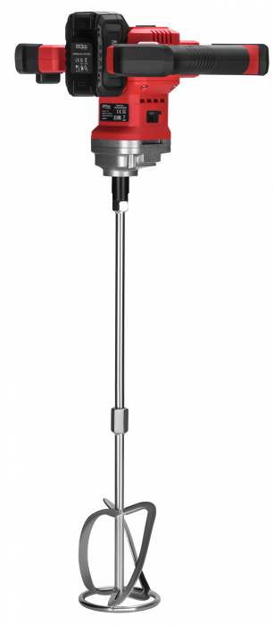 Malaxor mixer cu baterie acumulator 2 x 20V 4Ah masina amestecat amestecator mortar vopsea (KD3194) [14]