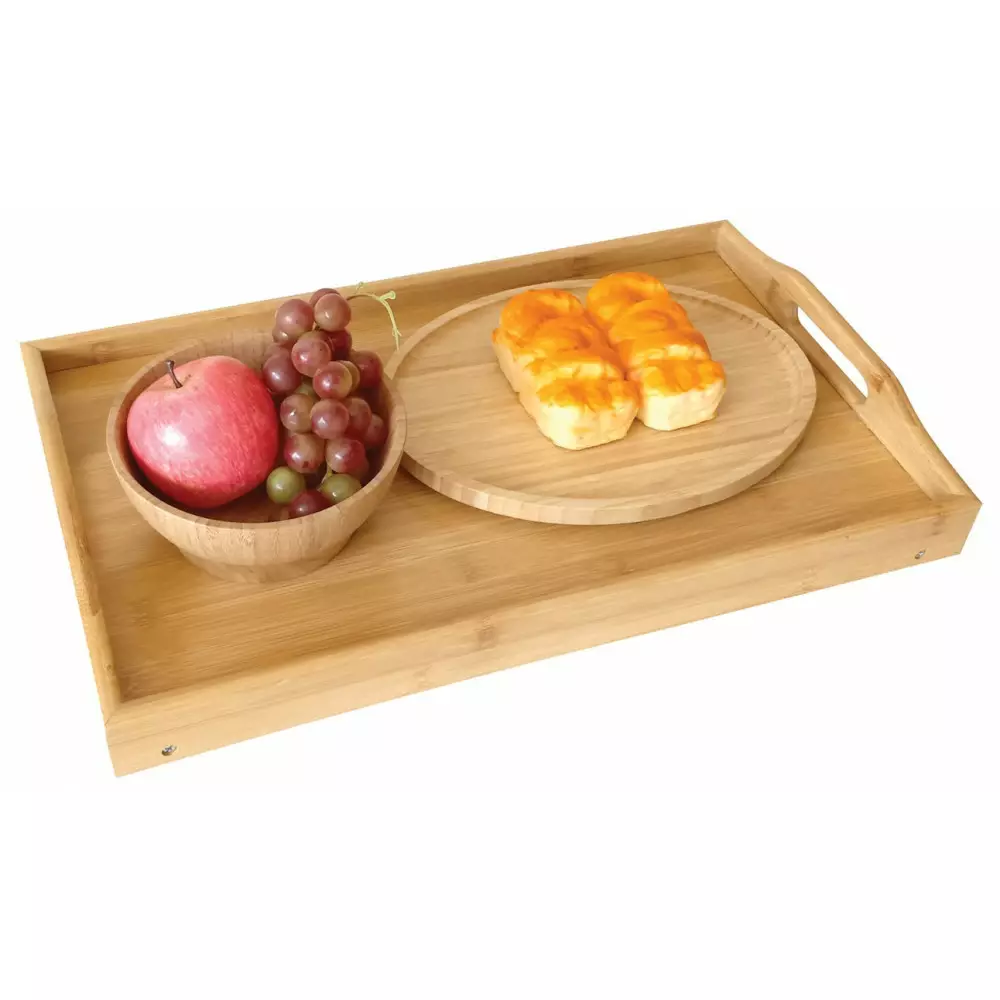 Masa mic dejun, tava bambus, 50x30x7cm (KH-1502) [3]