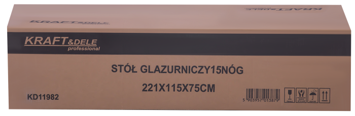 Masa placi ceramice 221x115x75cm 15 picioare pliabila aluminiu capacitate 1500kg (KD11982) [11]
