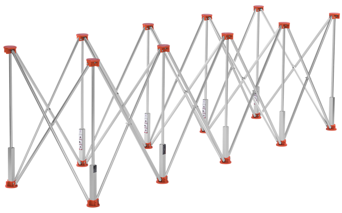 Masa profesionala pentru prelucrare gresie cu 10 picioare, 222 x 60 x 75 cm, 1000 kg (KD11981) [7]