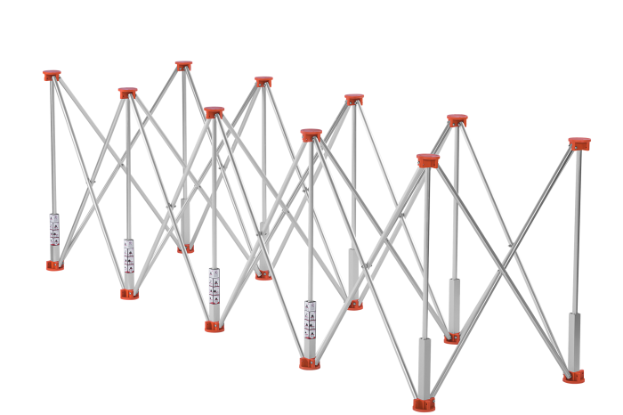 Masa profesionala pentru prelucrare gresie cu 10 picioare, 222 x 60 x 75 cm, 1000 kg (KD11981) [9]