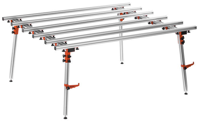 Masa profesionala pentru prelucrare gresie cu 4 picioare, 250 kg, 180 x 150 x 80cm (KD11984) [10]