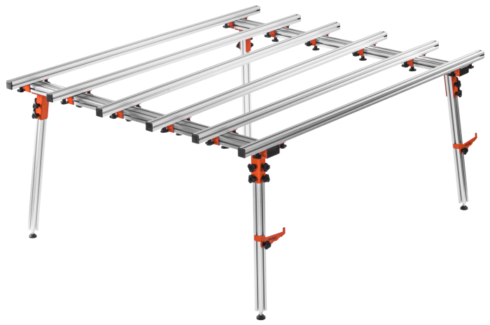 Masa profesionala pentru prelucrare gresie cu 4 picioare, 250 kg, 180 x 150 x 80cm (KD11984) [15]