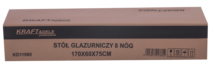 Masa profesionala pentru prelucrare gresie cu 8 picioare, 170 x 60 x 75 cm, 800Kg (KD119800) [2]