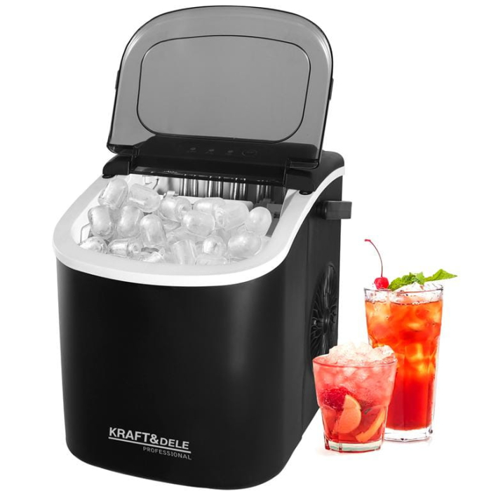 Masina aparat de facut gheata, 28x11.5x0 cm 220V 1.2 Litri, Economica, agent frigorific modern R600A, Negru (KD4124) [3]