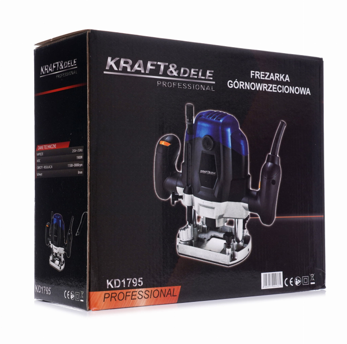 Masina aparat de frezat electrica 1900W freza verticala cu ghidaj 11.000 - 30.000 rpm (KD1795) [10]