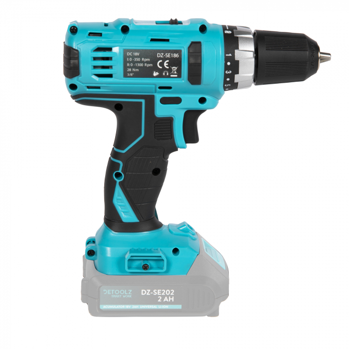 Masina Aparat de gaurit insurubat Bormasina 18V 28Nm pe baterie acumulator (DZ-SE186) [6]