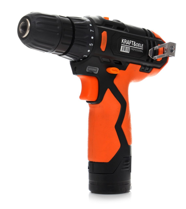 Masina, Aparat de gaurit, insurubat, Bormasina Autofiletanta cu baterii acumulator 12V 1.3Ah (KD1696) [2]